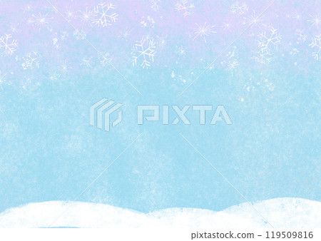 Horizontal background image of falling snow 119509816