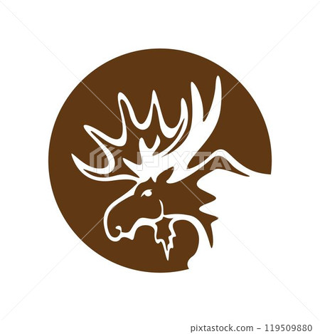 Moose icon image design Moose icon image design 119509880