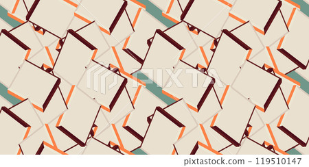 3d abstract geometric seamless pattern vector. Decorative element for card design, fabric print.  119510147