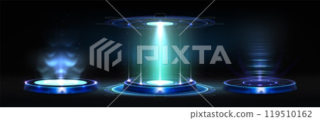 Futuristic hi tech portal for game ui 119510162