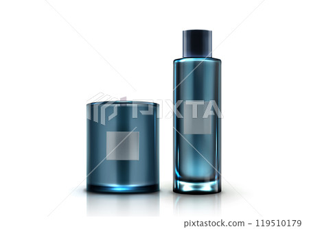 Aromatic cylinder candle and perfume in bottle 119510179