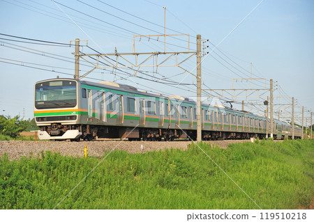 高崎線 岡部本所 JR 東日本 E231 系 1000 系 U586 編組（小山） 119510218