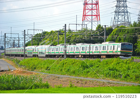 高崎線 本所岡部 JR 東日本 E231 系列 1000 系列 K-18 編組(Kokuzu) 高崎線 本所岡部 JR 東日本 E231 系列 1000 系列 K-18 編組(Kokuzu) 119510223