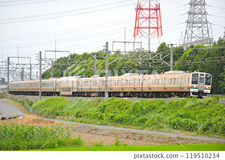 Takasaki Line Honjo-Okabe JR East 211 series C1 train (Takasaki) 119510234