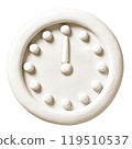 由軟材料製成的簡單時鐘圖示。 119510537
