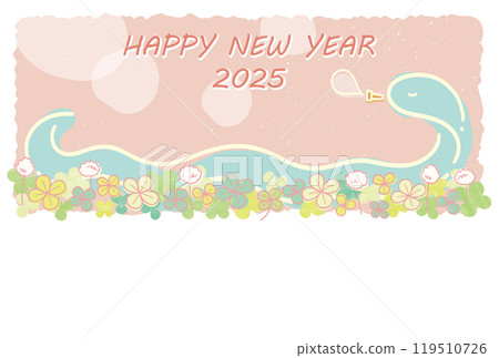 2025蛇年_輕觸新年賀卡明信片模板_橫式 2025蛇年_輕觸新年賀卡明信片模板_橫式 119510726