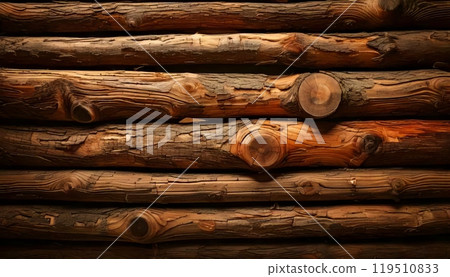 AI Image: Stacked wood 119510833