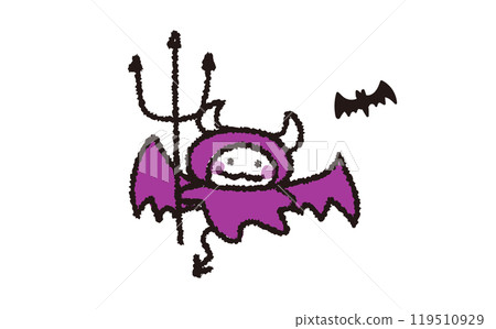 Cute Halloween monster illustration 119510929