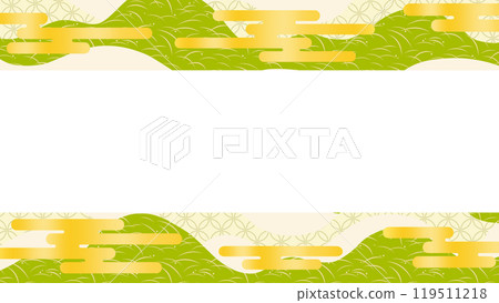 日本圖案背景上的金霞背景插畫素材 119511218