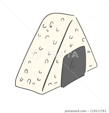 A drawing of onigiri. food illustration A drawing of onigiri. food illustration 119511761