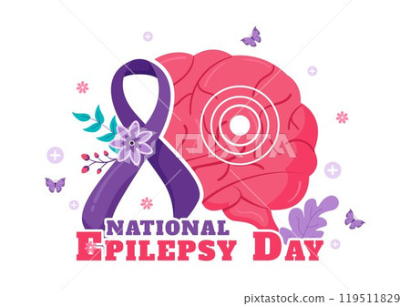 National Epilepsy Awareness Month Vector Illustration is Observed Every Year in November with Brain and Mental Health in a Flat Style Background 119511829