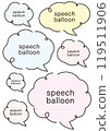 Colorful dot speech bubble 119511906
