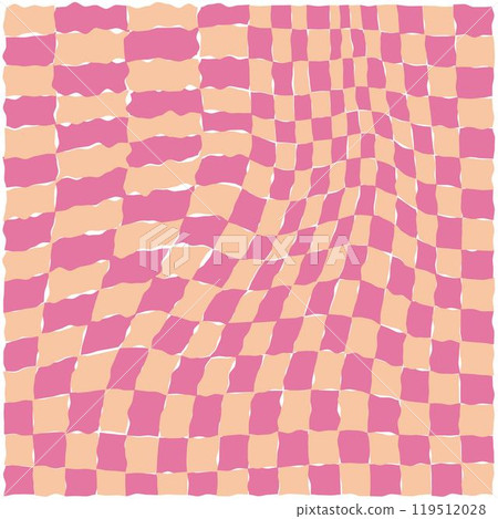 Psychedelic checkerboard poster 119512028