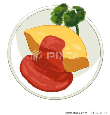 插圖切煎蛋捲飯 插圖切煎蛋捲飯 119512113