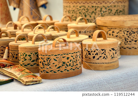 Intricate Birch Bark Boxes Intricate Birch Bark Boxes 119512244