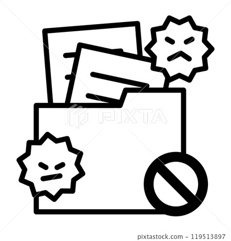 An icon that prevents you from opening suspicious folders. An icon that prevents you from opening suspicious folders. 119513897