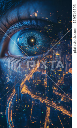 Image of a surveillance society in the near future 119514393