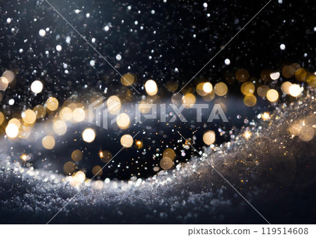 Snow and light black background Snow and light black background 119514608