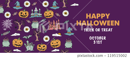 halloween, pumpkin, vector 119515002