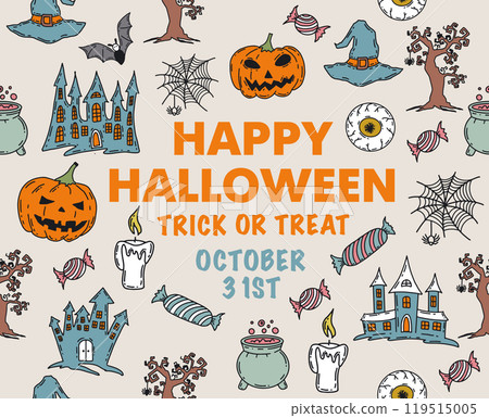 halloween, vector, icon 119515005