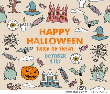 halloween, vector, icon 119515007
