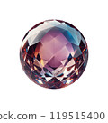 優雅的設計，寶石球體閃耀著紫色和橙色的光芒。 119515400
