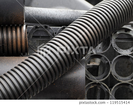 abandoned technology gears pipes detail abandoned technology gears pipes detail 119515414