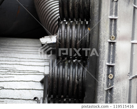 abandoned technology gears pipes detail abandoned technology gears pipes detail 119515416