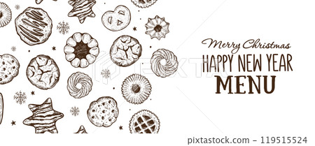 cookie, pattern, vector 119515524