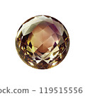 奢華的寶石球體，閃耀著棕色和金色的光芒。 119515556