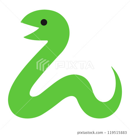 綠蛇插畫 119515883