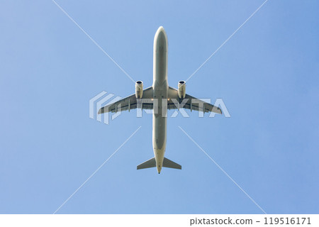 Passenger plane in the air Passenger plane in the air 119516171