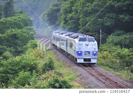 函館本線 蘭島鹽谷 JR 北海道 Kiha 183 系列 Kiha 183-218 Nupuri 函館本線 蘭島鹽谷 JR 北海道 Kiha 183 系列 Kiha 183-218 Nupuri 119516427