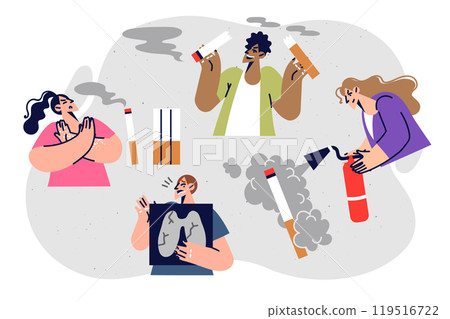 Fight against tobacco smoking and nicatine from people promoting healthy lifestyle Fight against tobacco smoking and nicatine from people promoting healthy lifestyle 119516722