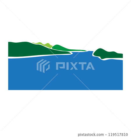 Abstract image of the river flowing among hills Abstract image of the river flowing among hills 119517810