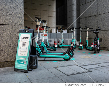 [LUUP] Sharing service for electric assist bicycles and electric kickboards that allows reservations and payments using smartphones 119519528