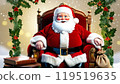Santa Claus sitting on a chair 119519635