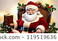 Santa Claus sitting on a chair 119519636