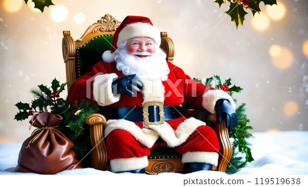 Santa Claus sitting on a chair 119519638