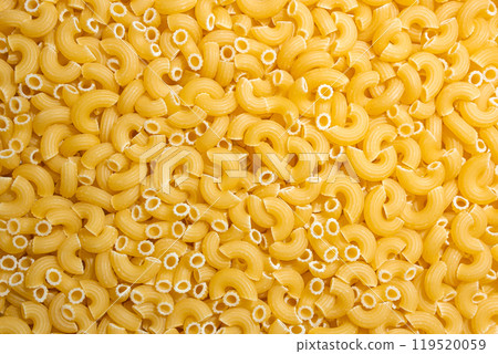 Uncooked Chifferi Rigati Pasta Background Uncooked Chifferi Rigati Pasta Background 119520059