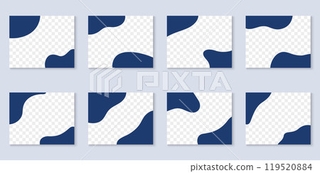 Divider Header for App, Posters, Banners Template. Abstract Wave Dividers. Curve Lines for Design Element. Isolated Vector Illustration 119520884