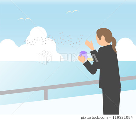 一個人散落死者骨頭的圖像插圖 一個人散落死者骨頭的圖像插圖 119521094