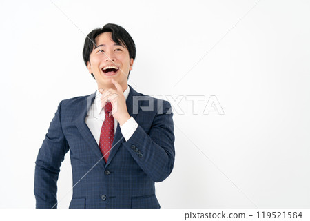 Businessman, male in his 20s, laughing Businessman, male in his 20s, laughing 119521584
