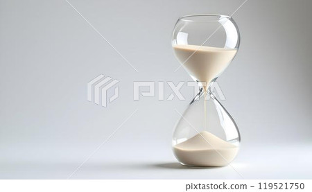 透明沙漏時間老化 119521750