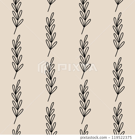 Minimalistic botanical seamless pattern 119522375
