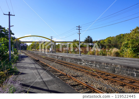 Niseko Station in autumn 2024 (Hakodate Main Line, JR Hokkaido) 119522445