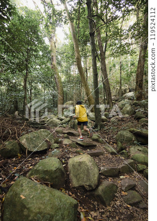 Child running in the mountains Child running in the mountains 119524112
