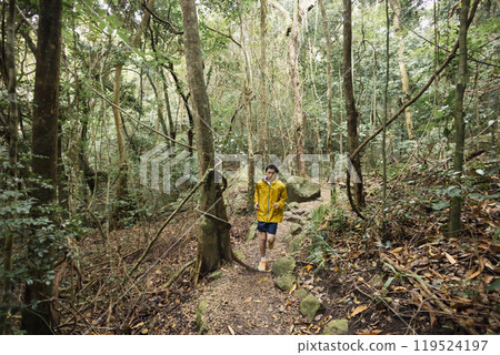 孩子在山上奔跑 119524197