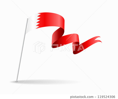 Bahraini flag wavy background layout. Vector illustration. 119524306