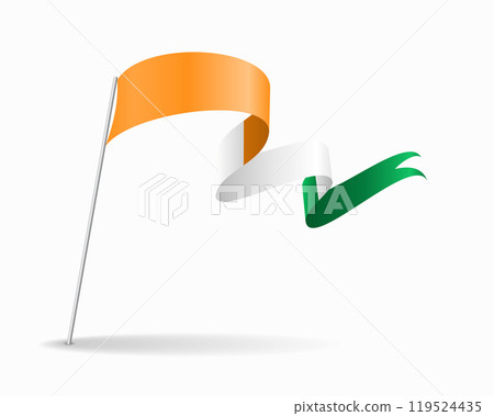 Ivorian flag wavy background layout. Vector illustration. 119524435